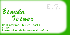 bianka teiner business card